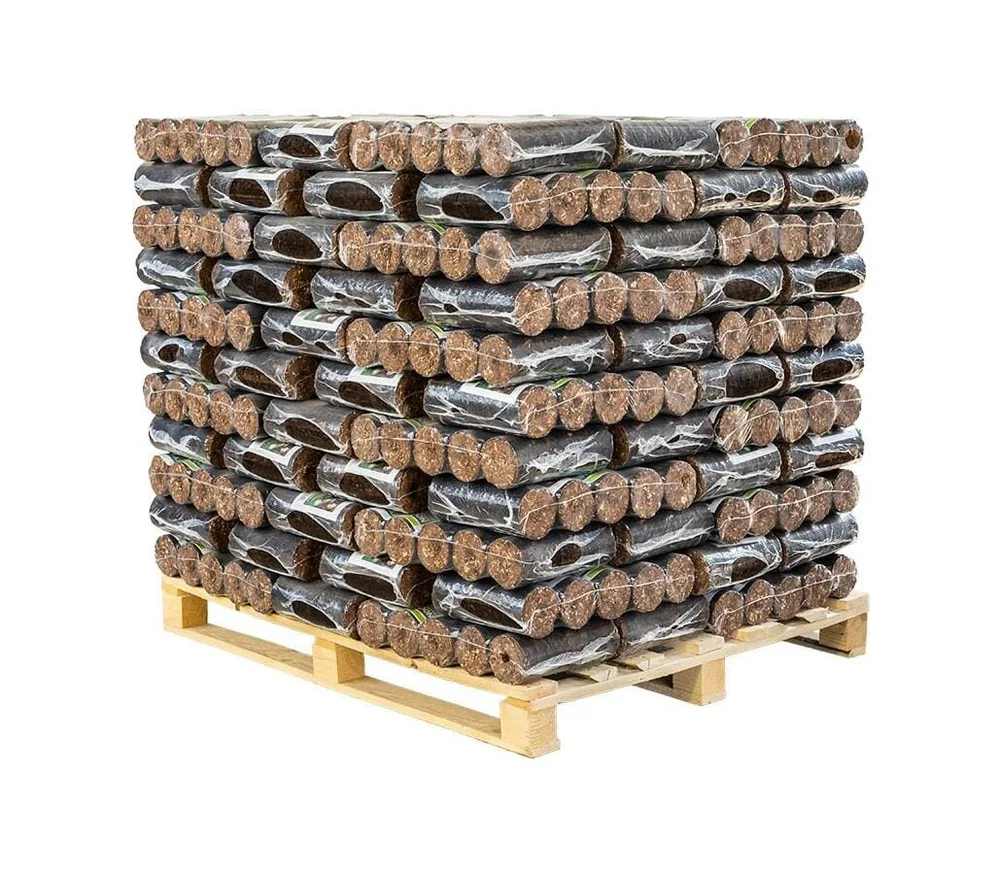 BIOMAC Rindenbriketts – Gluthalter – Palette mit 100 Packungen à 10 kg