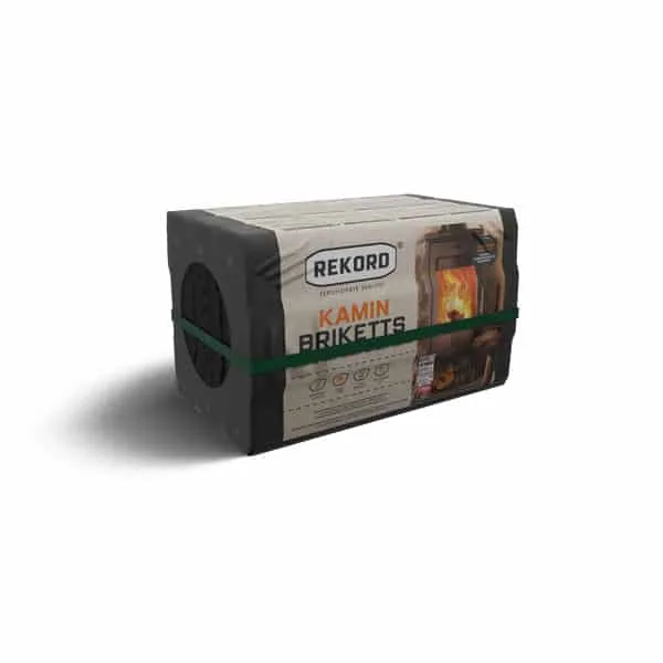 REKORD Braunkohlebriketts – Gluthalter – Palette mit 90 Paketen à 10 kg
