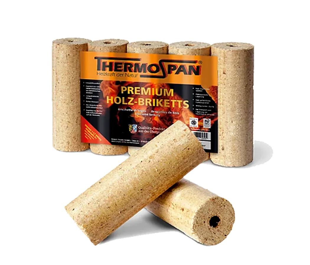 Thermospan® Holzbriketts – Palette mit 96 Packungen à 10 kg