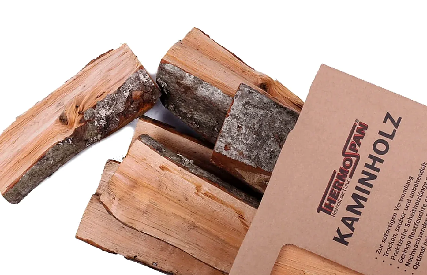 Thermospan® Kaminholz – Palette mit 72 Netzen à 12,5 dm³