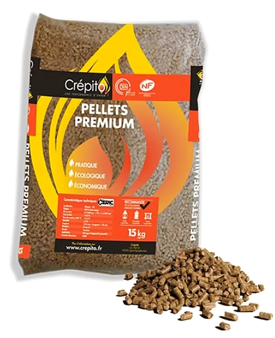 Crépito Holzpellets – Palette mit 72 Säcken à 15 kg