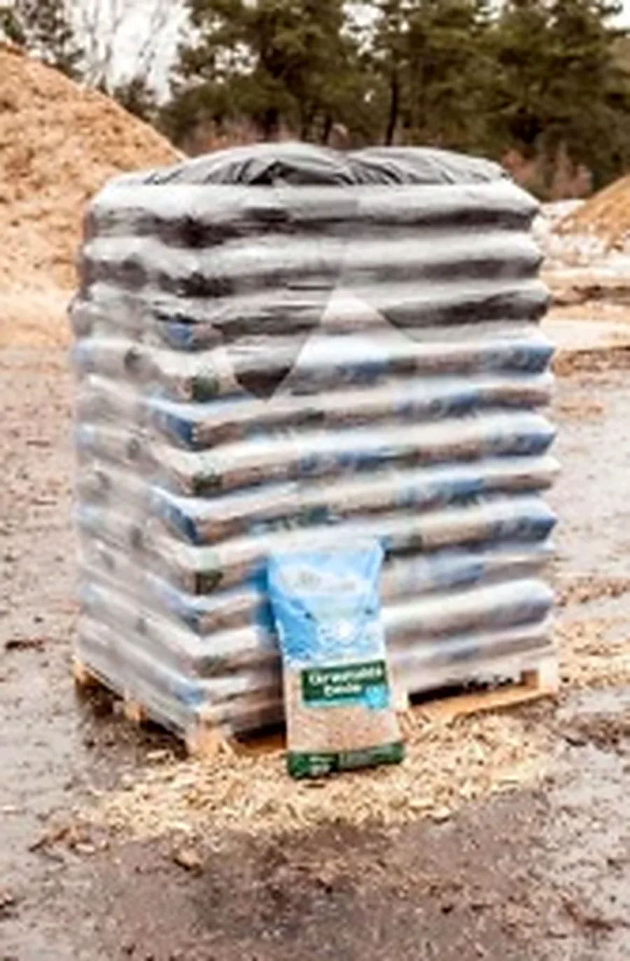 EO2 Holzpellets – Palette mit 66 Säcken à 15 kg
