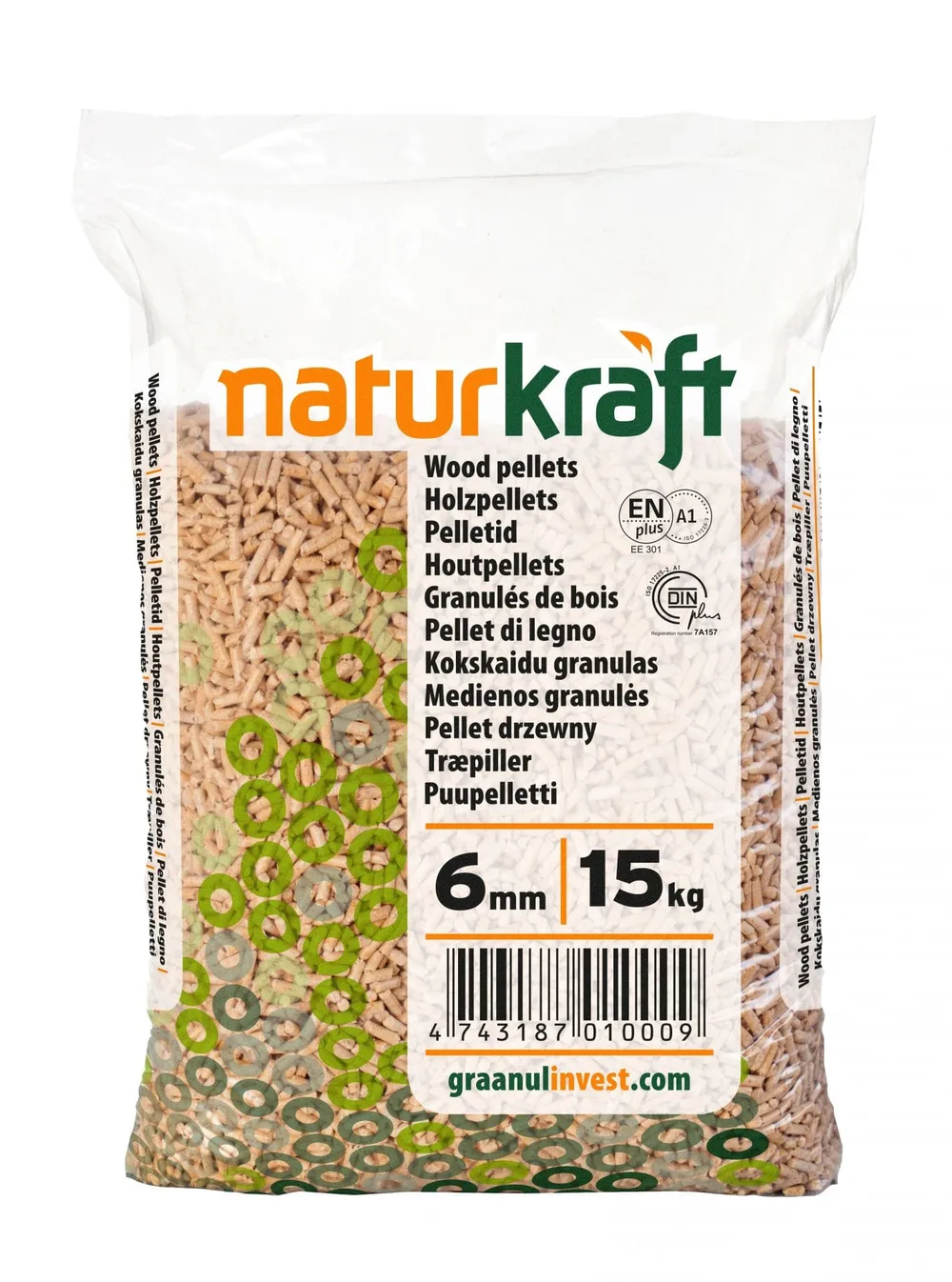 Naturkraft Holzpellets – Palette mit 66 Säcken à 15 kg