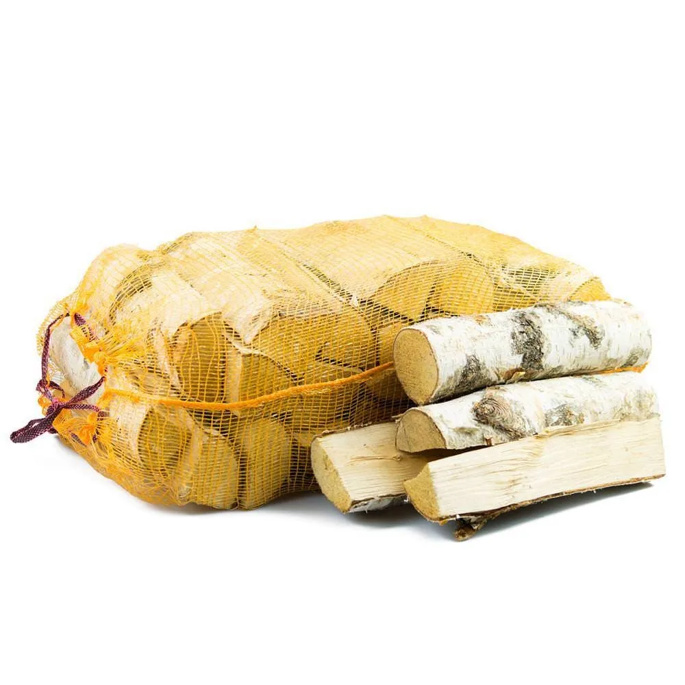 Brennholz Birke im Sack – 36 x 40 L / 15 kg Sack